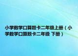 小学数学口算题卡二年级上册（小学数学口算题卡二年级 下册）