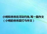 小明和爸爸在河边钓鱼,写一篇作文（小明的爸爸爱打鸟作文）