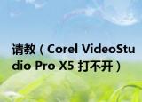 请教（Corel VideoStudio Pro X5 打不开）