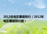 2012年电影票房排行（2012年电影票房排行榜）