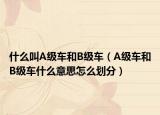 什么叫A级车和B级车（A级车和B级车什么意思怎么划分）