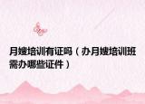月嫂培训有证吗（办月嫂培训班需办哪些证件）