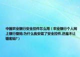 中国农业银行安全控件怎么用（农业银行个人网上银行登陆:为什么我安装了安全控件,还是不让输密码?）