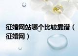 征婚网站哪个比较靠谱（征婚网）