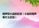 相声和小品的区别（小品和相声有什么区别）