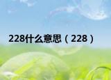 228什么意思（228）