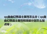 qq自由幻想战士属性怎么分（qq自由幻想战士属性和技能分别怎么加点呀）