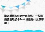 歌名后面加feat什么意思（一般歌曲名后边加个feat.谁谁是什么意思啊）