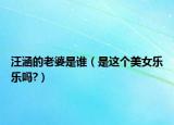 汪涵的老婆是谁（是这个美女乐乐吗?）