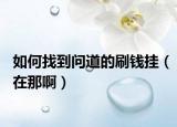 如何找到问道的刷钱挂（在那啊）