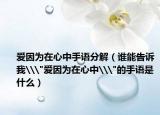 爱因为在心中手语分解（谁能告诉我\