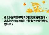 湖北中医药高等专科学校期末成绩查询（湖北中医药高等专科学校教务处查分网站是多少）
