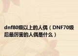 dnf80级以上的人偶（DNF70级后最厉害的人偶是什么）