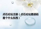 点石论坛注册（点石论坛邀请码是个什么东西）