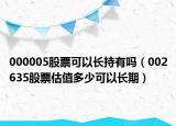 000005股票可以长持有吗（002635股票估值多少可以长期）