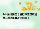 tvb潜行阻击（潜行狙击连续剧第二部tvb有决定拍吗）