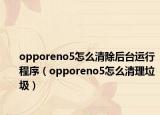 opporeno5怎么清除后台运行程序（opporeno5怎么清理垃圾）