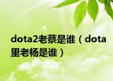 dota2老蔡是谁（dota里老杨是谁）