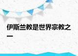 伊斯兰教是世界宗教之一