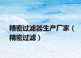 精密过滤器生产厂家（精密过滤）