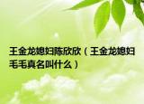 王金龙媳妇陈欣欣（王金龙媳妇毛毛真名叫什么）