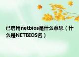 已启用netbios是什么意思（什么是NETBIOS名）