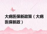 大病医保新政策（大病医保新政）