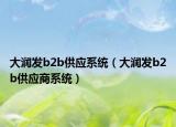 大润发b2b供应系统（大润发b2b供应商系统）