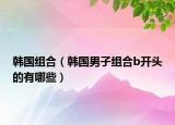 韩国组合（韩国男子组合b开头的有哪些）