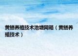 黄鳝养殖技术池塘网箱（黄鳝养殖技术）