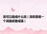浩可以组成什么词（浩和蕾组一个词语或者成语）