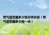 燃气报警器多少钱怎样安装（燃气报警器多少钱一块）