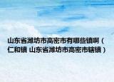 山东省潍坊市高密市有哪些镇啊（仁和镇 山东省潍坊市高密市辖镇）
