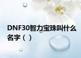 DNF30智力宝珠叫什么名字（）