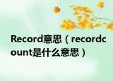 Record意思（recordcount是什么意思）