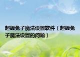超级兔子魔法设置软件（超级兔子魔法设置的问题）