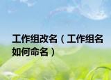 工作组改名（工作组名如何命名）