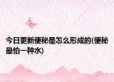 今日更新便秘是怎么形成的(便秘最怕一种水)