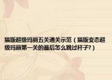 猫版超级玛丽五关通关示范（猫版变态超级玛丽第一关的最后怎么跳过杆子?）