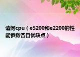 请问cpu（e5200和e2200的性能参数各自优缺点）