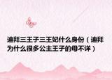 迪拜三王子三王妃什么身份（迪拜为什么很多公主王子的母不详）