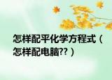 怎样配平化学方程式（怎样配电脑??）