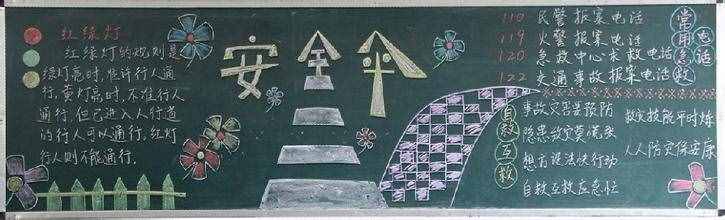 最新中小学生安全文明黑板报