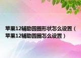 苹果12辅助圆圈形状怎么设置（苹果12辅助圆圈怎么设置）