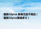 魅族16plus 屏幕无故不响应（魅族16plus屏幕多大）