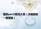 宿醉part2歌词大意（求宿醉的一首插曲）