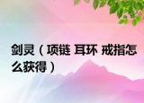 剑灵（项链 耳环 戒指怎么获得）