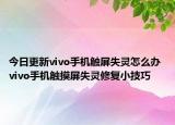今日更新vivo手机触屏失灵怎么办 vivo手机触摸屏失灵修复小技巧