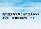 真三国无双3.9f（真三国无双V3.9D的一些指令谁能说一下）