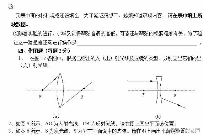 八年级物理上册期末测试卷及答案，期末了，同学们测试一下！